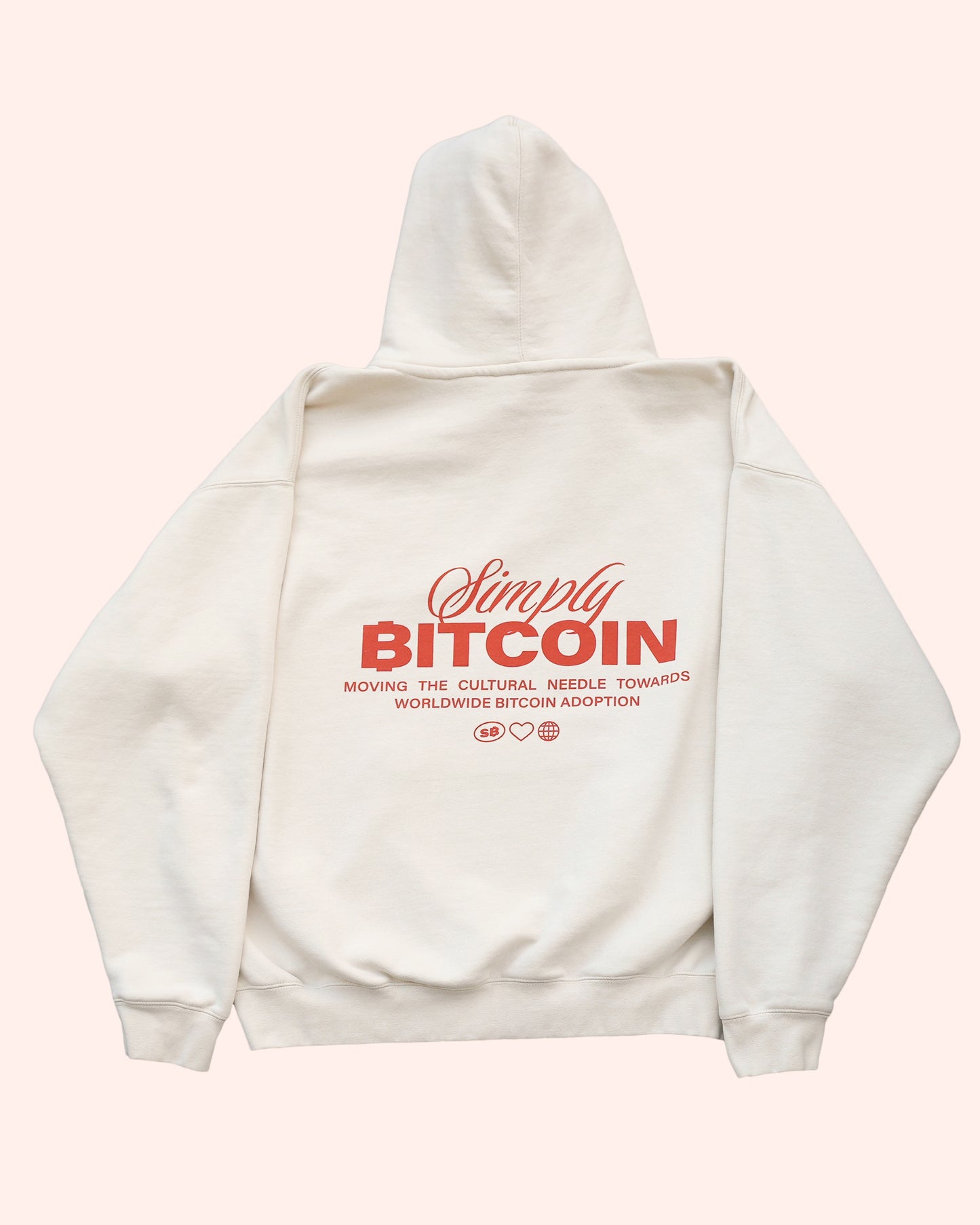 Simply Bitcoin Cream Hoodie