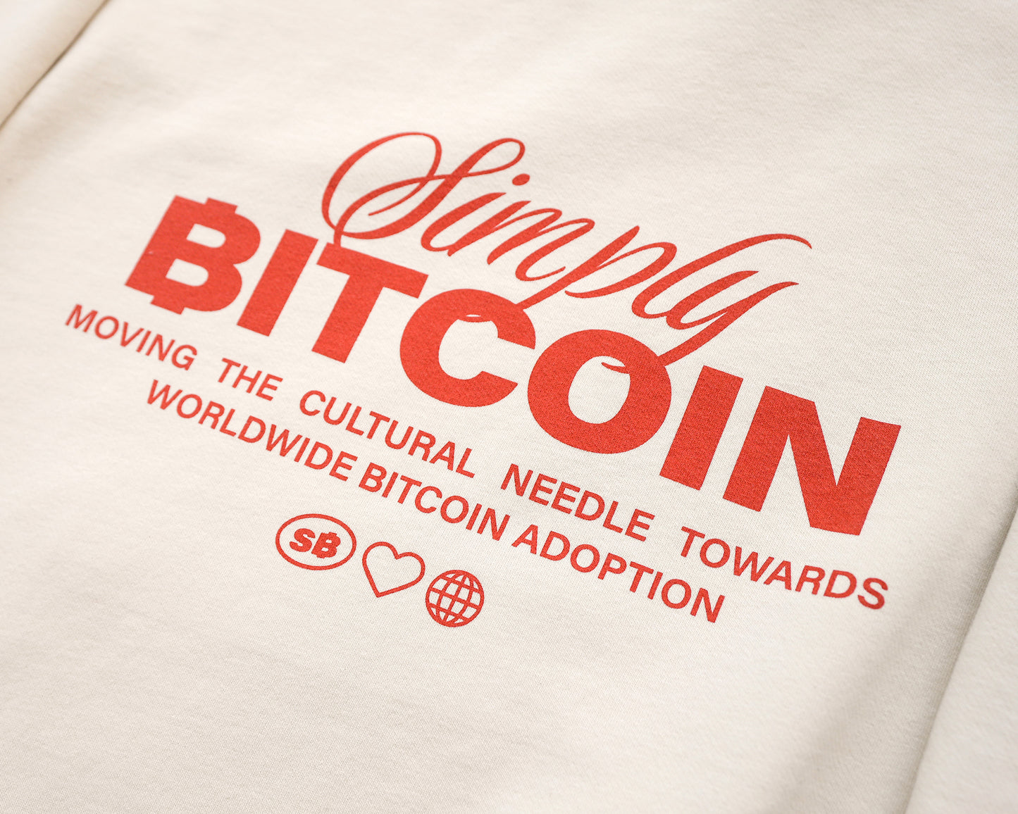 Simply Bitcoin Cream Hoodie