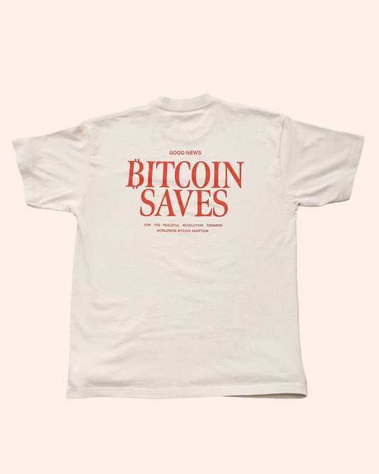 Bitcoin Saves Cream Tee