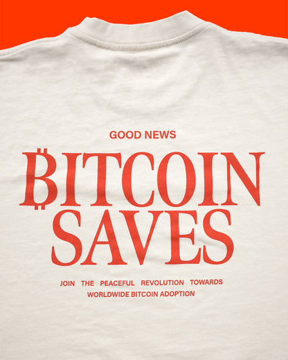 Bitcoin Saves Cream Tee